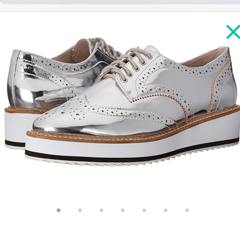 Shelly’s London silver oxfords (lightly used)